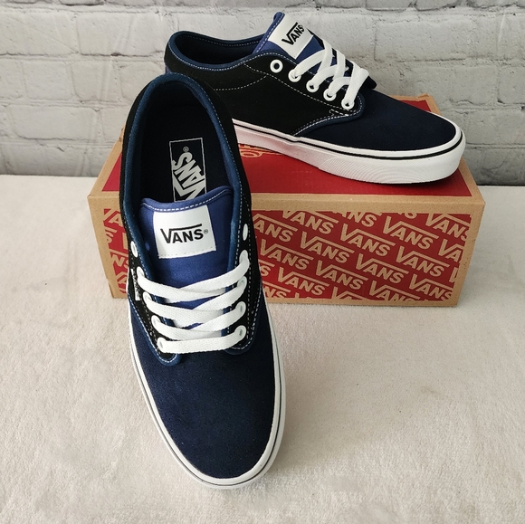 Vans Other - Vans Atwood Retro Canvas Suede Dress Blues Lace Up Skate Sneakers Blue/Black